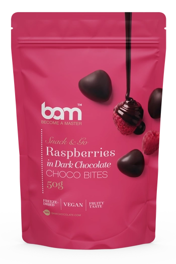 Maline v temni čokoladi, 50g